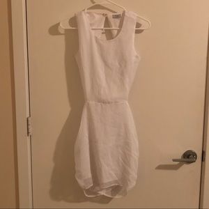 Backless white dress tight